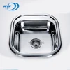 cheap under mount 304 stainless steel dish washing sink square basin deep single bowl sinks kitchen circular metal bowl sinks
