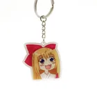 Cheap printed and fast custom anime acrylic keychain with keyrings