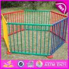 2015 Colorful Wood baby playpen wholesales,8 sides baby portable wooden playpen for european standard W08H010-A1