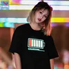 Manufacture Unisex Custom Music Activated Led Light EL T-Shirts