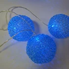 Chinese Factory Cheap 8CM Battery Operated Blue Ball Diwali Light