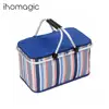 Online best cheap LFGB standard insulated collapsible picnic basket for 4 persons with lid aluminium frame