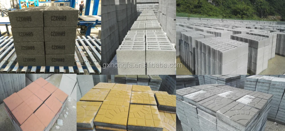 automatic plc inteligent controled concrete block production