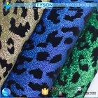 Wholesale various colors flocked glitter pu synthetic leather for shoes