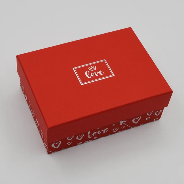 heart shaped silvery hot stamping paper perfume packaging box