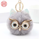 Rabbit animal fur pompoms for real fur ball for slippers keychain hat pom pom