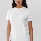 Hot Sale Short Sleeve Crew Neck 100%Cotton Solft Fabric Custom Silk Screen Printing White T Shirt Women