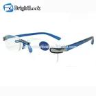 1.5 power reading glasses metal indoor rimless frame fashion wooden outdoor factory for reading ling temple unisex bright color