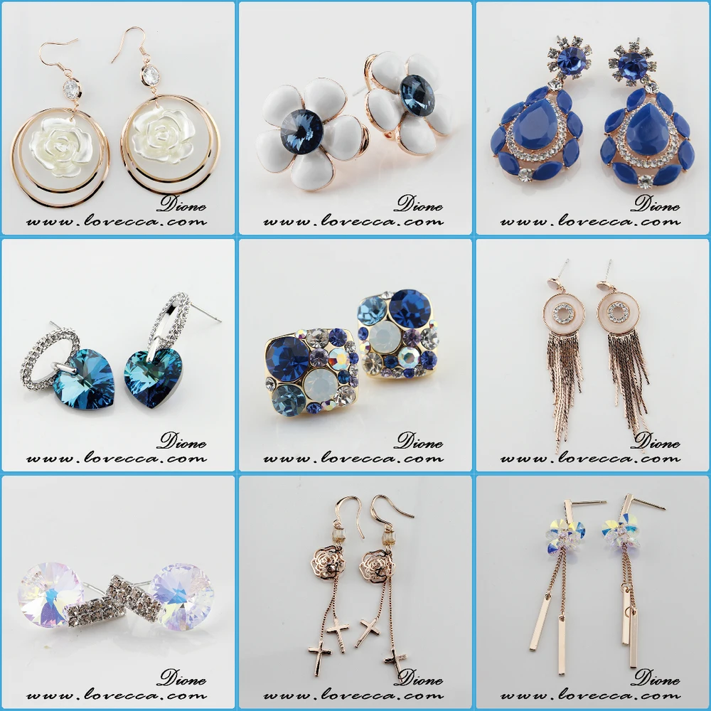 Wholesale earring setting design,lady rhinestone earring,fashion single stone earring designs