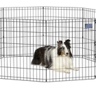 Foldable Metal Pet Exercise And Playpen Durable Customized Crate For Dog Cat