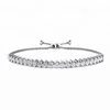 Diamond Engagement Adjustable Wedding Fashion Round Clasp Ball Wholesale Tennis Chain Bracelet