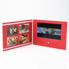 Christmas Gift Video Invitation 10 Inch Business Cards LCD Video Brochure Card