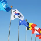 Advertising flags CMYK polyester printing Outdoor Customized