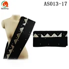 Queency Multi Colors Nigerian Gele Head Tie African Headtie Aso Oke With Beads And Stones