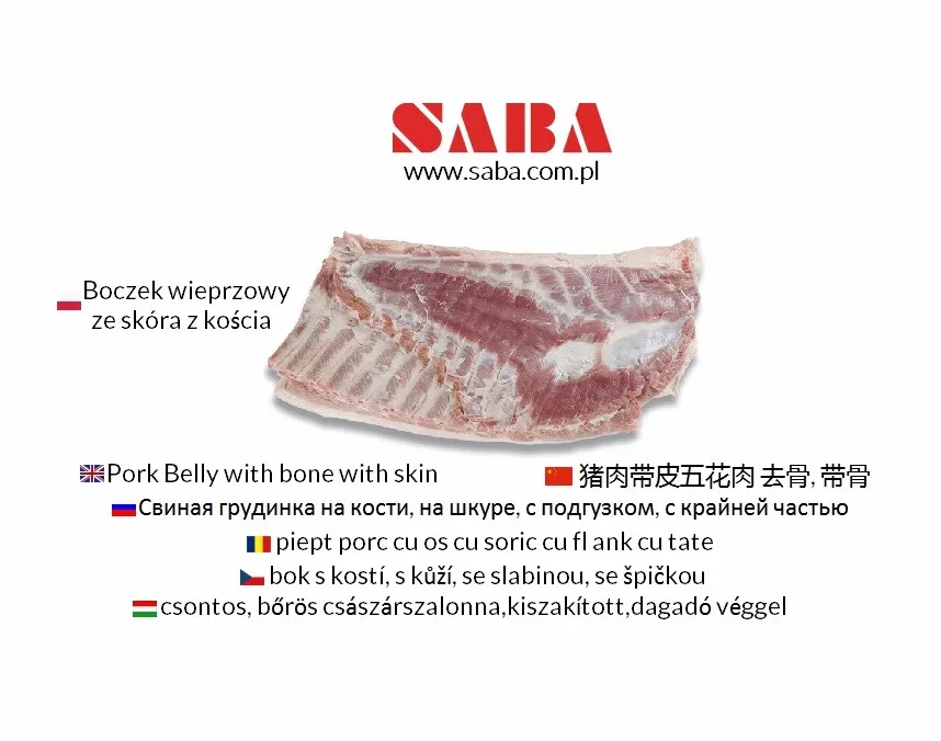 frozen pork belly | streaky pork | different cuts