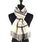 2018 China factory printed wool plaid scarf for ladies