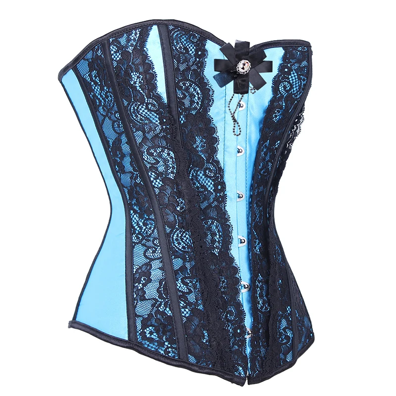 2015 New Free Shipping! Plus Size Fashion Sleepwear Sexy Women Overbust Embroidered Lace Tops Bustier Lingerie Women's Corset