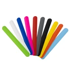 Custom Logo Silicone Wrist Band Flexible Snap Rubber Slap Bracelet