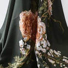 Solid color big flower pattern natural satin silk ribbon new scarf elegant shawl