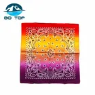 Custom cotton square bandana customized logo Kerchief