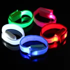 Cheap Party Coldplay Sports Safety Supplies Nylon Black Led Flash Night Custom Flashing Glow In The Dark Light Up Bracelet