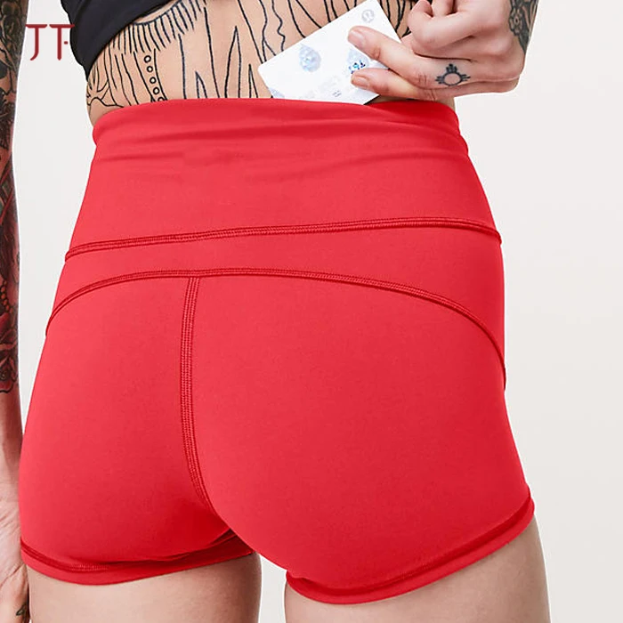 red spandex booty shorts