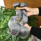2017 new product Wholesale cheap 100% brazilian grey human hair weaving body wave for braiding free shipping