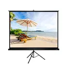 80 inch portable outdoor tripod projector projection screen with stand