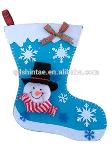 handmade printed embroidery knitting fabric christmas stockings