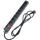 Vertical rack mount french type 8 outlet with 3 metre pdu power cable power distribution unit
