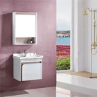 Stainless steel water resistant furniture for bathroom cabinet vanity gold restroom usage