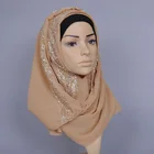 yiwu most beautiful muslim Hijab chiffon scarf for women for Arab ladies 0419013