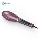 Sabeco straightening hair brush & comb wholesales straight hair straighten brush with LED