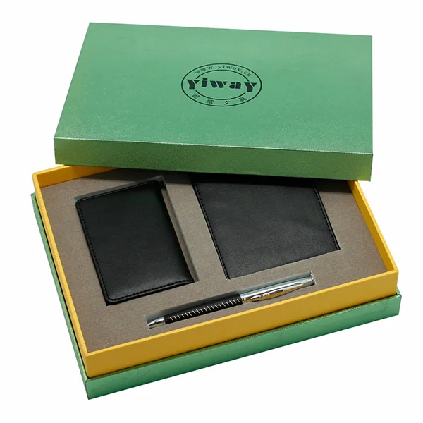 promotional gift items business card holder and pen gift set