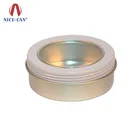 Wholesale small round pvc window tea & watch packing tin case
