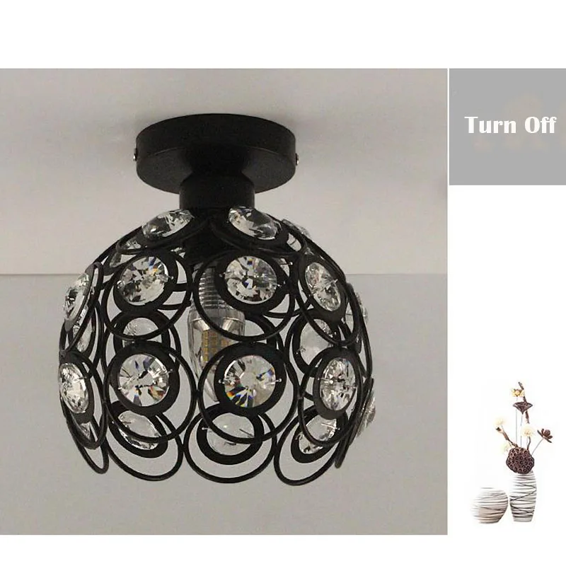 Vintage Metal Ceiling Lamp crystal Retro Lights  (3)