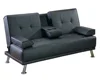Modern design faux leather PU metal frame sofa bed