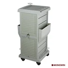 White Lockable Hair Salon Trolley equipment
