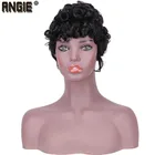 Darker Color Only Brazilian Short Human Hair Wigs for Black Women Natural Remy Glueless Bob Curly Pixie Cut