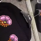 Customized OEM Flower Embroidery Ladies Twinset Knit Sweater Dress