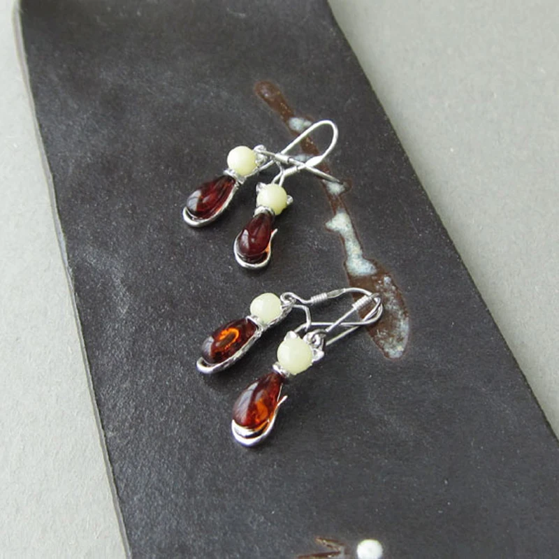 cat amber earrings (3)