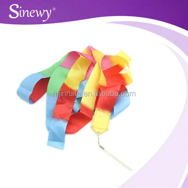 wholesale colors 4m gym dance ribbonstreamer baton twirling rod