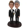 custom small bride and groom figurine gay figurines wedding base on photo for personalized birthday wedding gift