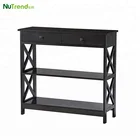 Wood durable hotel console table with 2 drawers