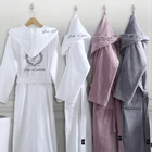 2019 New Product Wholesale Custom Logo Hotel Unisex Hooded Bath Robe