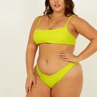 2019 Swimwear Women Plus Size Swimsuits Adjustable Shoulder Top High Waisted Beach Shorts Bathing Suits
