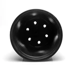 Customized shape Black Round Plastic Nursery Plant Flower Garden Container Planter Pots for Plant Growing
