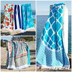 China Supplier Wholesale Clothing Luxury Quality at Unbeatable Price 100% Cotton Velour Reactive Printed Beach Towel/ Bath Towel