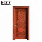 new designs solid natural interior wood carving door