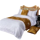 High Quality White Luxury Bedding 5 Star Hotel Used Bed Cover Set in Shanghai